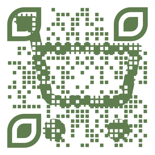 QR code with a shopping basket behind it