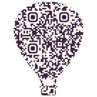 Hot air balloon-shaped QR code
