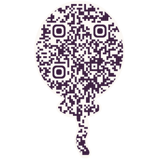 Balloon-shaped QR code