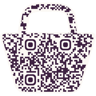 Shopping basket-shaped QR code