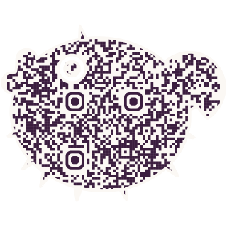 Pufferfish-shaped QR code