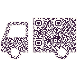 Box truck-shaped QR code