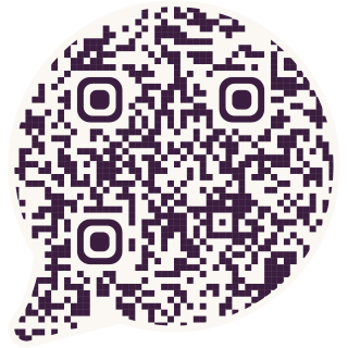 Speech bubble-shaped QR code