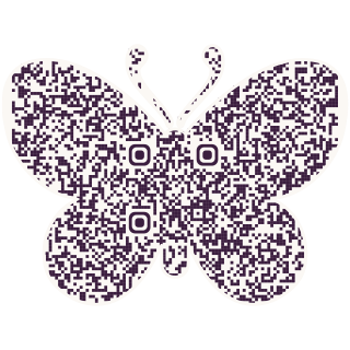 Butterfly-shaped QR code