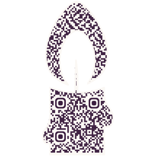 Candle-shaped QR code