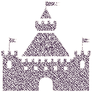 Castle-shaped QR code