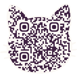 Cat face-shaped QR code