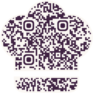 Chef hat-shaped QR code