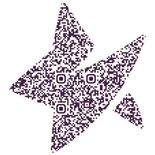 Shooting star-shaped QR code