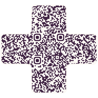 Pharmacy cross-shaped QR code