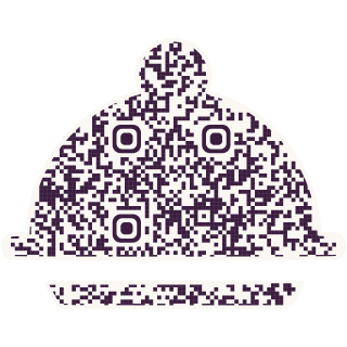 Dish-shaped QR code