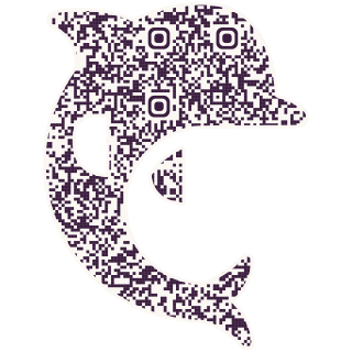 Dolphin-shaped QR code