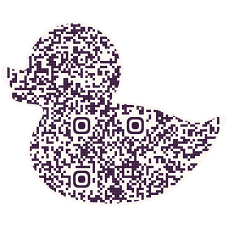 Duck-shaped QR code