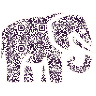 Elephant-shaped QR code