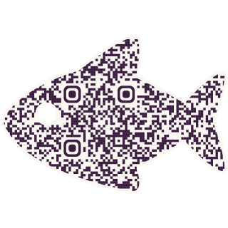 Fish-shaped QR code