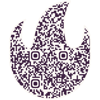 Flame-shaped QR code