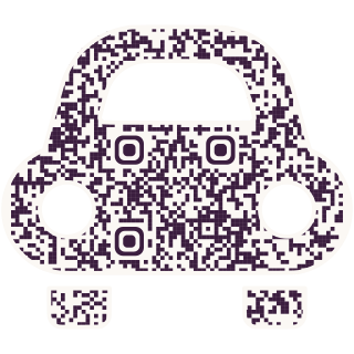 Hatchback-shaped QR code