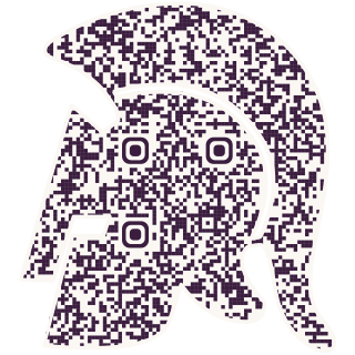 Ancient helmet-shaped QR code