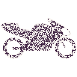 Motorbike-shaped QR code