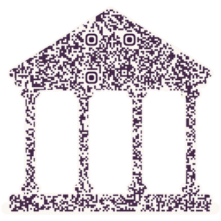 Museum front-shaped QR code