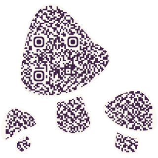 Mushrooms-shaped QR code