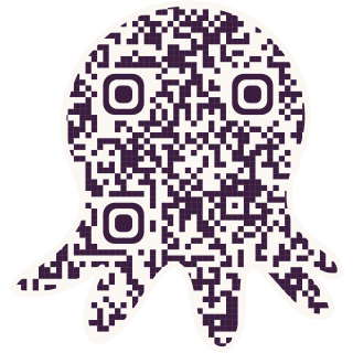 Octopus-shaped QR code