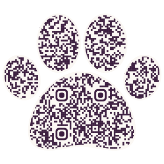 Paw-shaped QR code