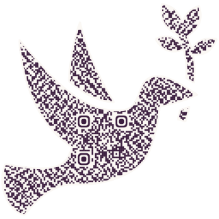Peace Dove-shaped QR code