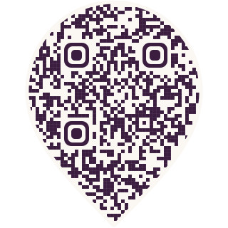 Map pin-shaped QR code
