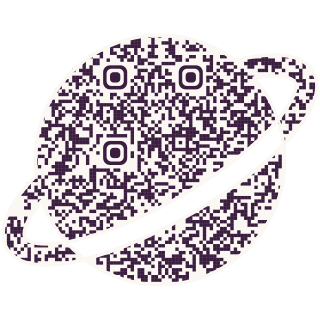 Planet-shaped QR code