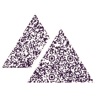 Pyramids-shaped QR code