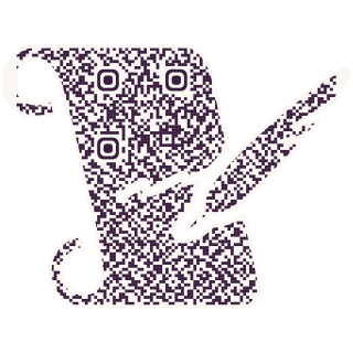Autograph-shaped QR code