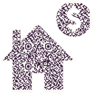Real estate-shaped QR code