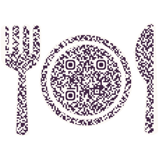 Restaurant-shaped QR code