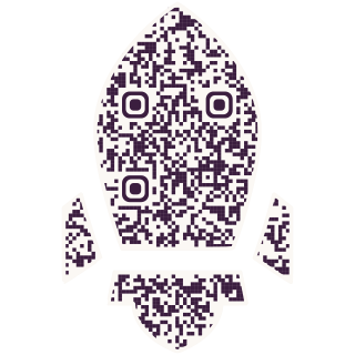 Rocket-shaped QR code