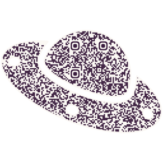 Flying saucer-shaped QR code