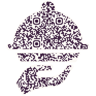 Room service-shaped QR code