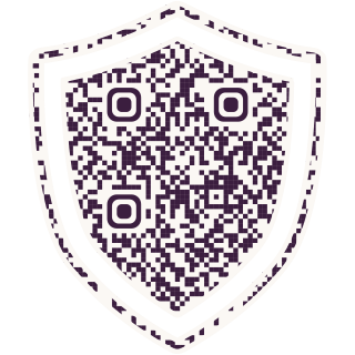 Shield-shaped QR code