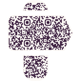 Signpost-shaped QR code