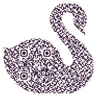 Swan-shaped QR code