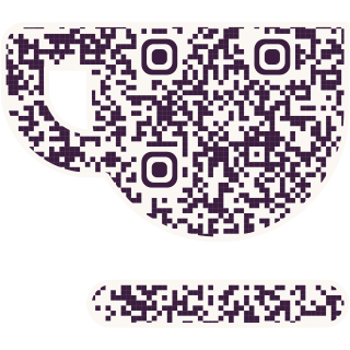 Teacup-shaped QR code