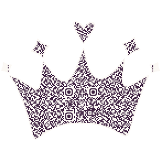 Tiara-shaped QR code
