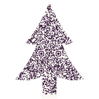 Pine tree-shaped QR code