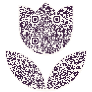 Tulip-shaped QR code