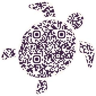Sea turtle-shaped QR code