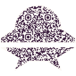 UFO-shaped QR code