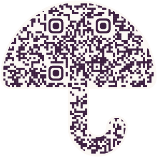 Umbrella-shaped QR code