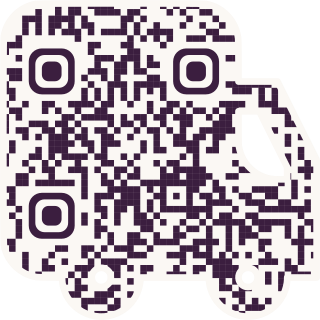 Delivery van-shaped QR code