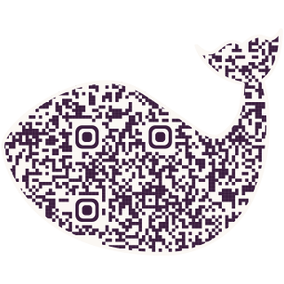 Whale-shaped QR code