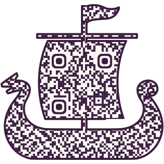 Ancient ship-shaped QR code